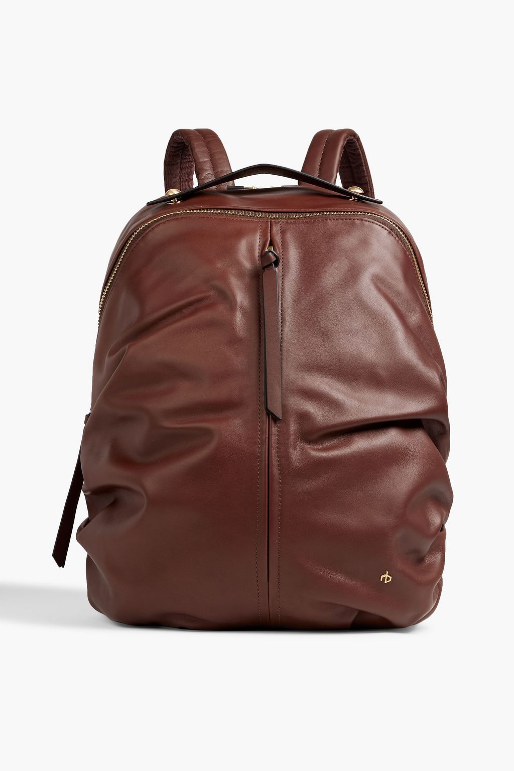 Brown Leather and corduroy backpack 