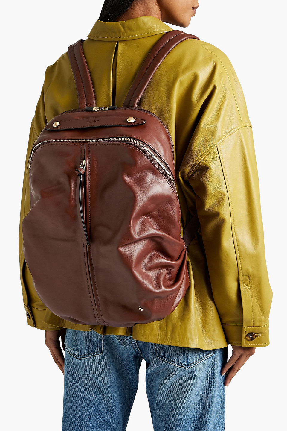 Rag & Bone Leather And Corduroy Backpack In Brown