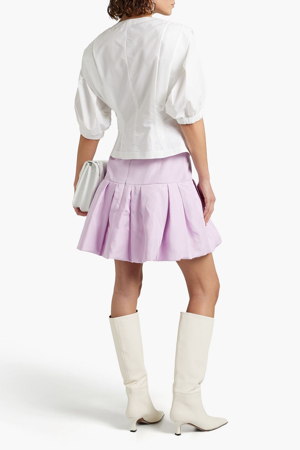 3.1 PHILLIP LIM Pleated taffeta mini skirt