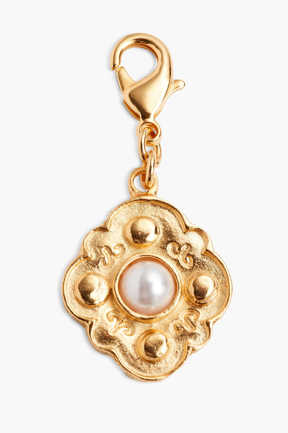 Ben-Amun 24-karat gold-plated faux pearl charm