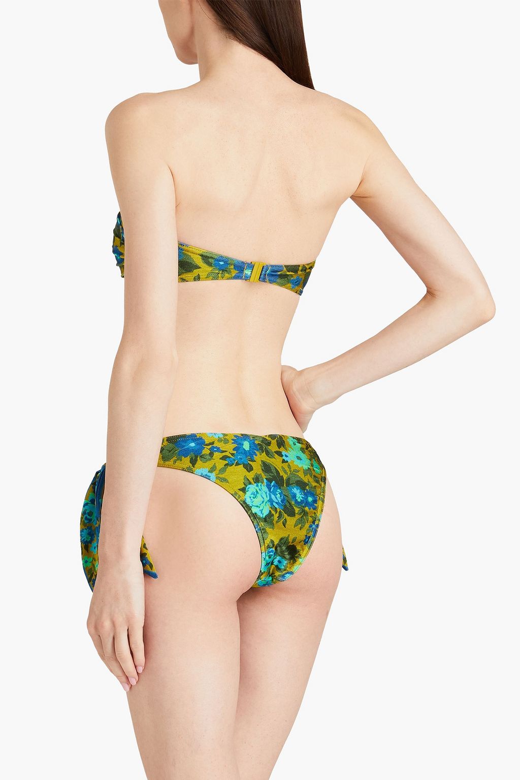 ZIMMERMANN Estelle floral-print bandeau bikini