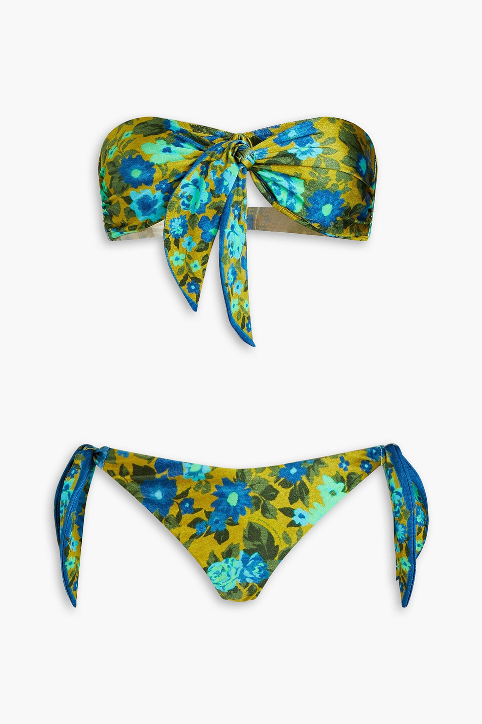 mustard bandeau bikini