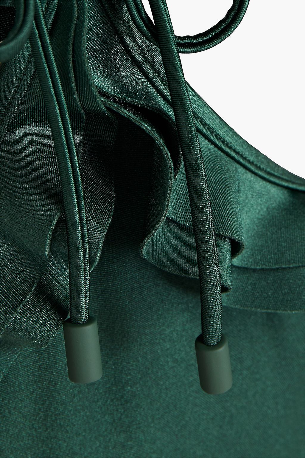 ZIMMERMANN 러플 디테일 컷아웃 홀터넥 스윔수트