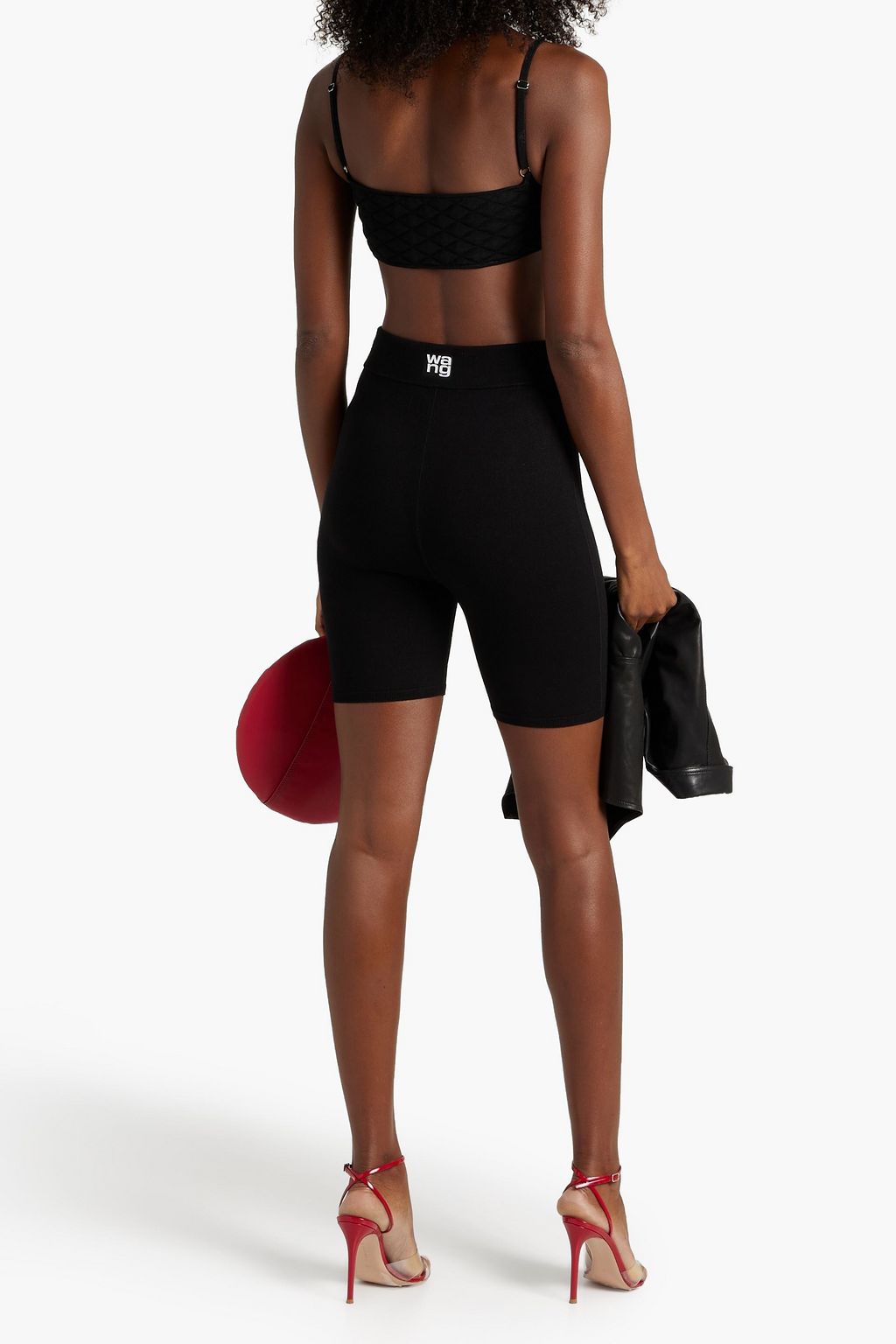 ALEXANDERWANG.T شورت من نسيج محبوك مرن