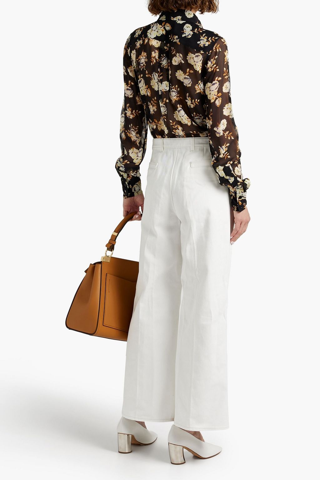 FERRAGAMO Cotton-drill wide-leg pants