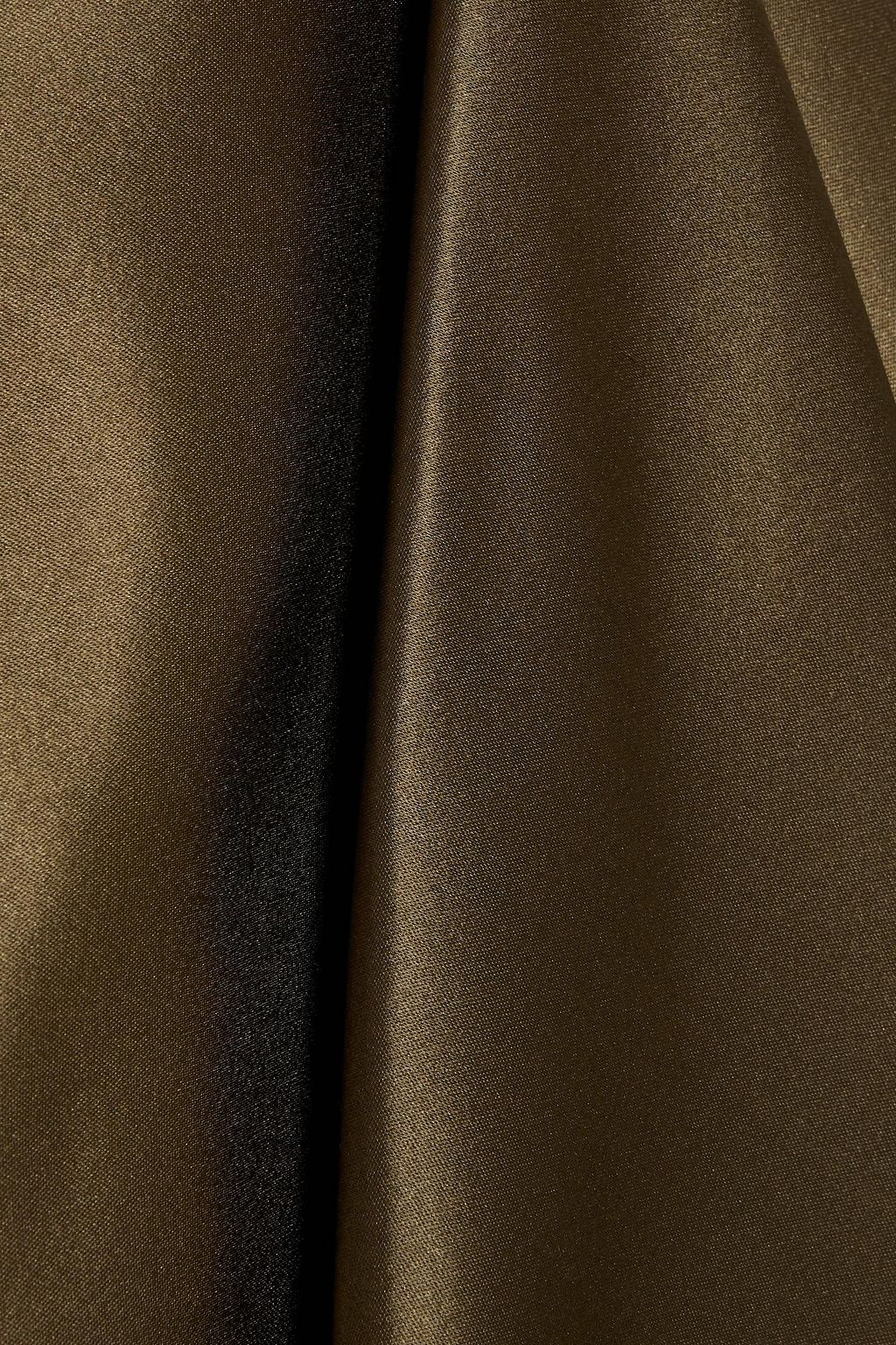 FERRAGAMO Pleated duchesse silk-satin midi skirt