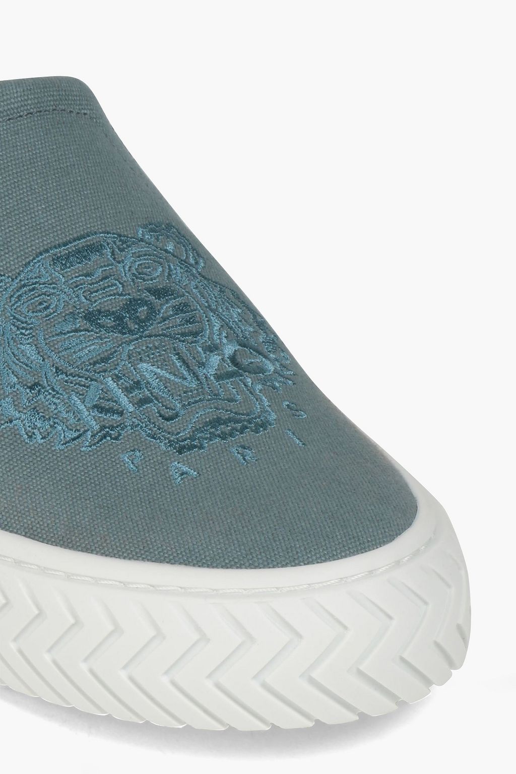 KENZO K-Skate embroidered canvas slippers