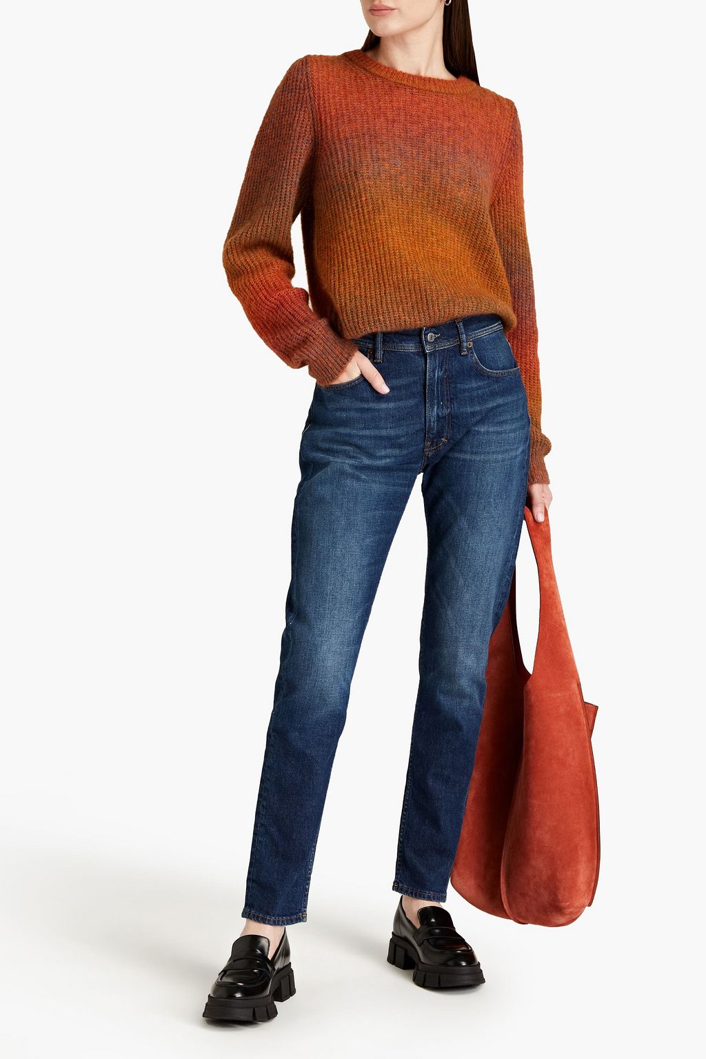 ACNE STUDIOS Faded high-rise slim-leg jeans
