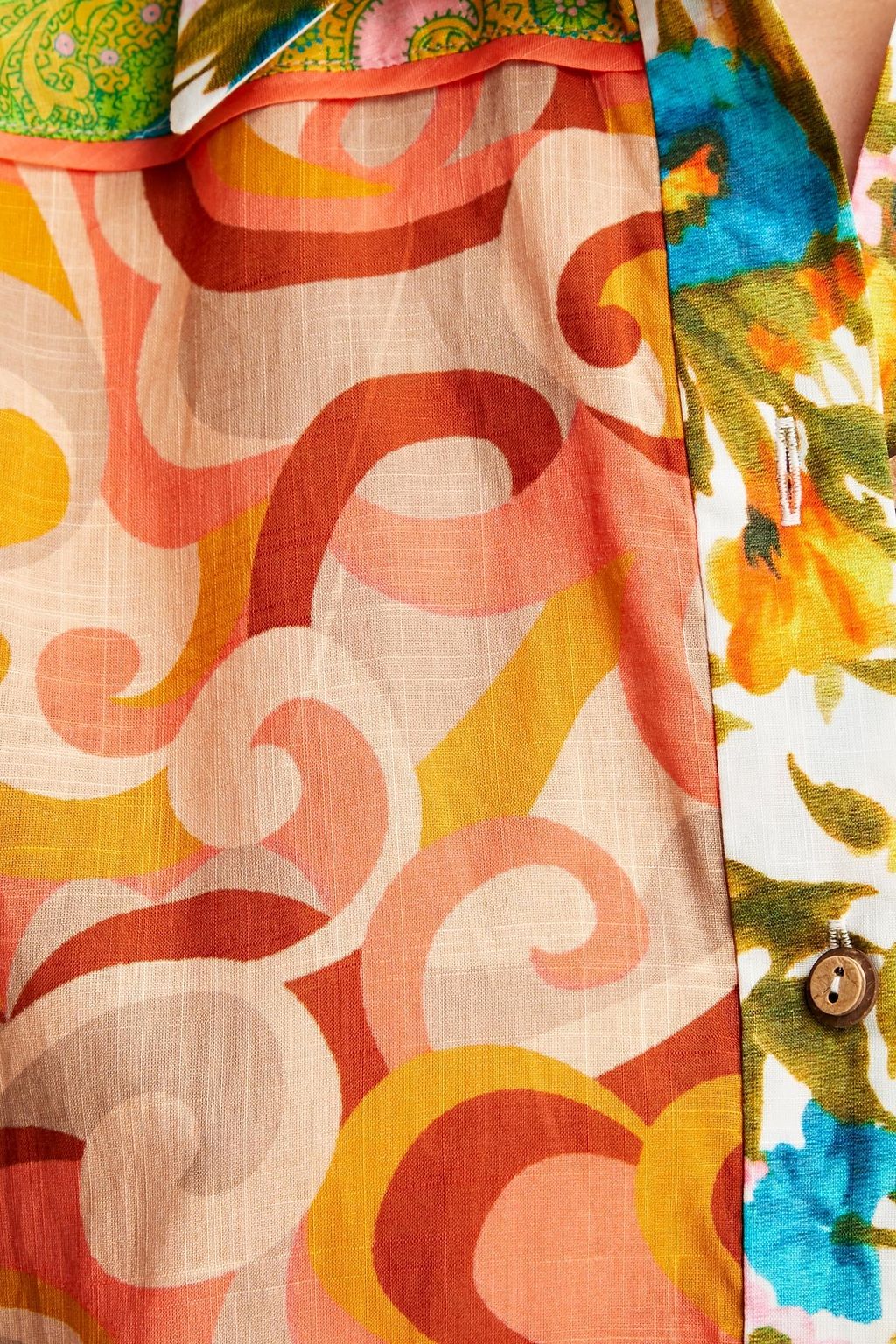 ZIMMERMANN Appliquéd floral-print cotton shirt