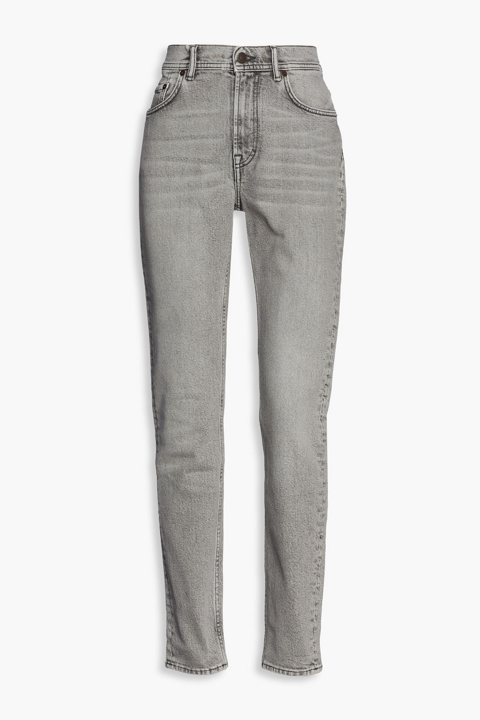 Acne Studios High-rise Slim-leg Jeans In Grey