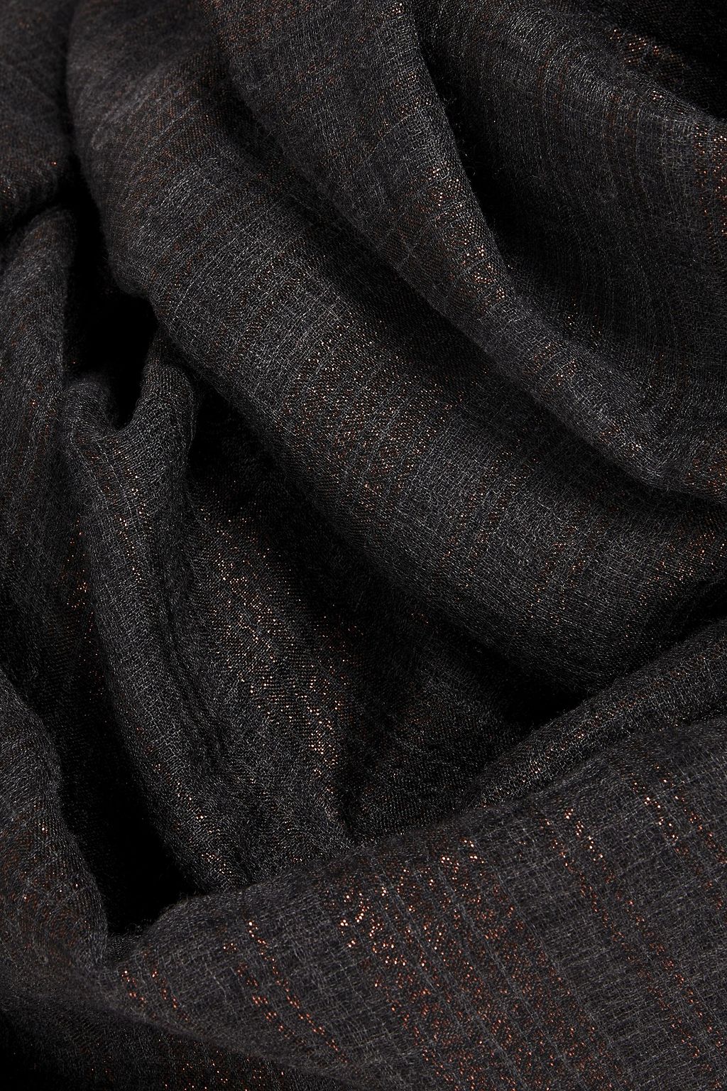 BRUNELLO CUCINELLI Metallic cashmere-blend scarf