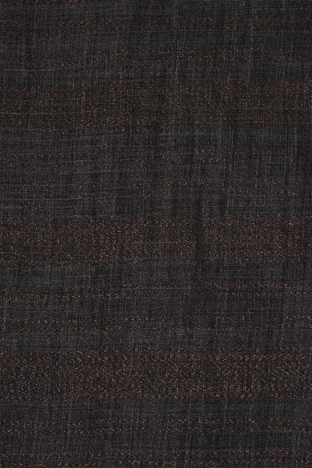 BRUNELLO CUCINELLI Metallic cashmere-blend scarf