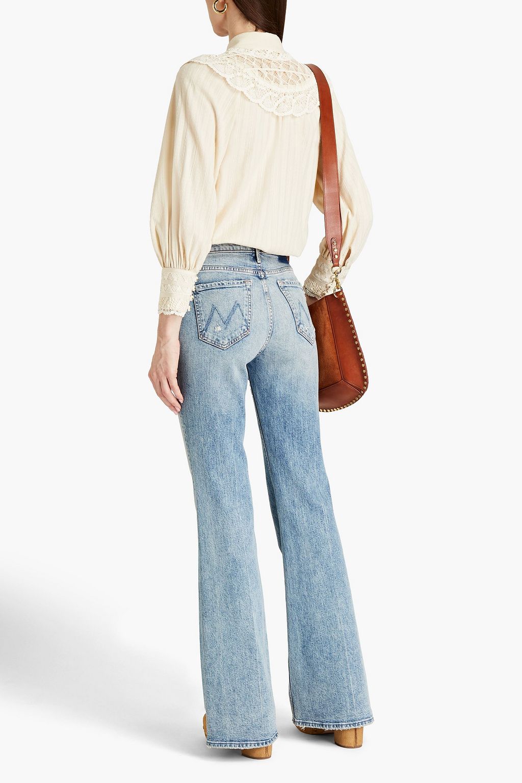 ZIMMERMANN Tempo crocheted lace-trimmed embroidered cotton shirt