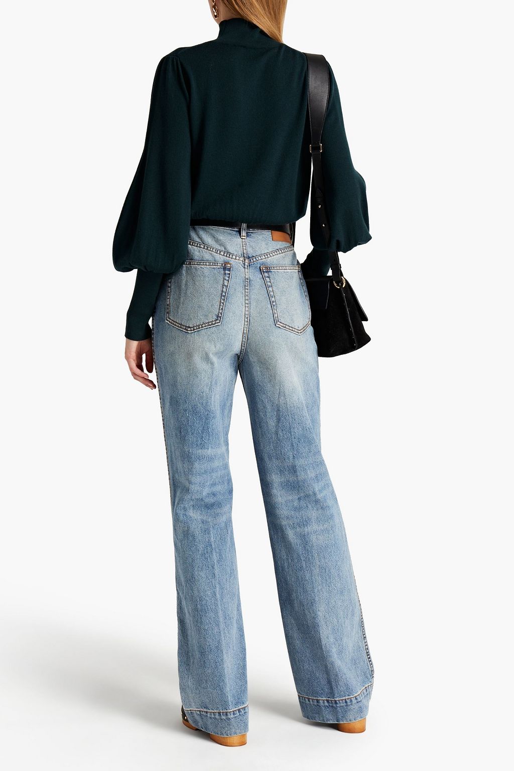 ZIMMERMANN Faded high-rise flared jeans