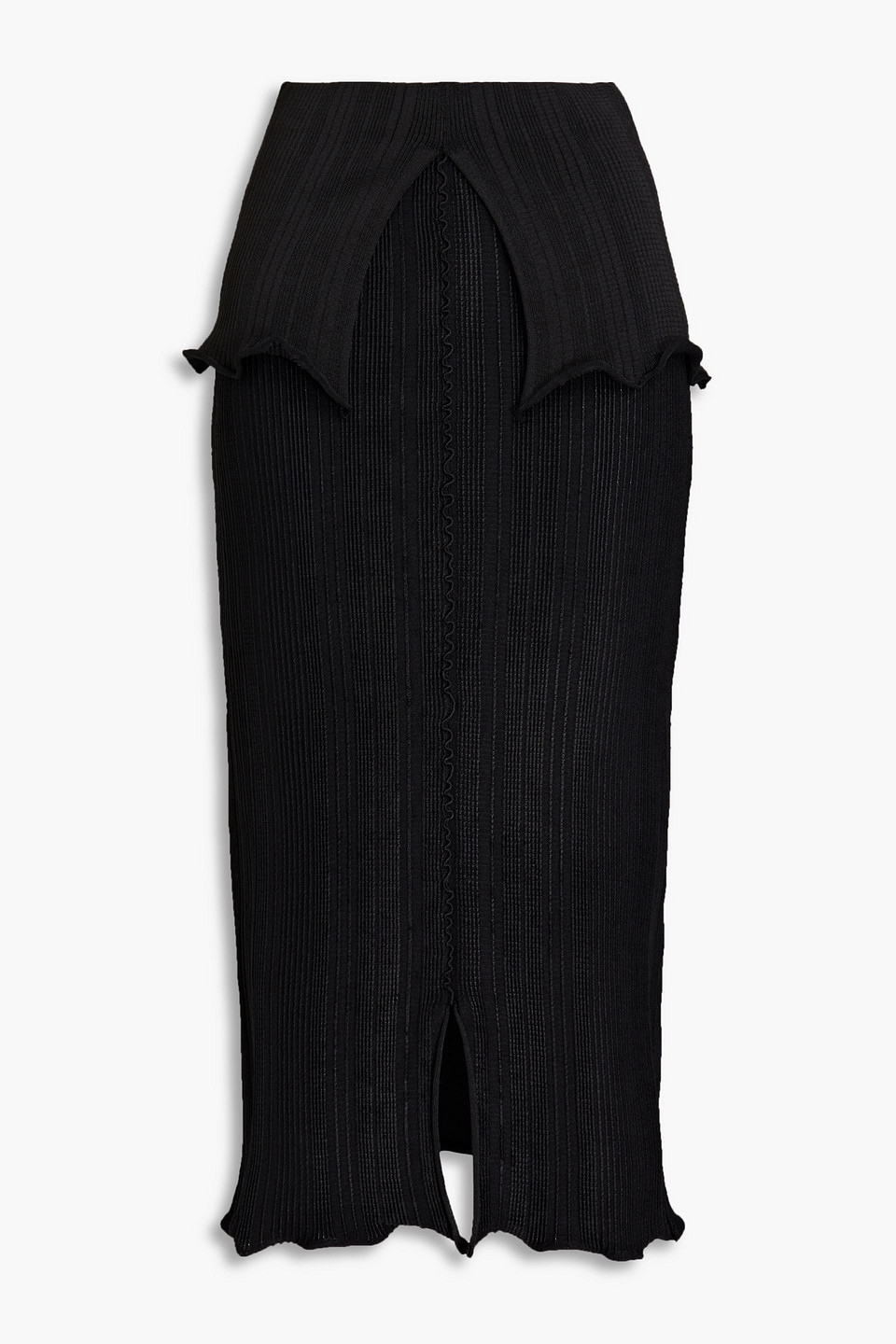 Kenzo Ribbed knit Midi Skirt In Black ModeSens