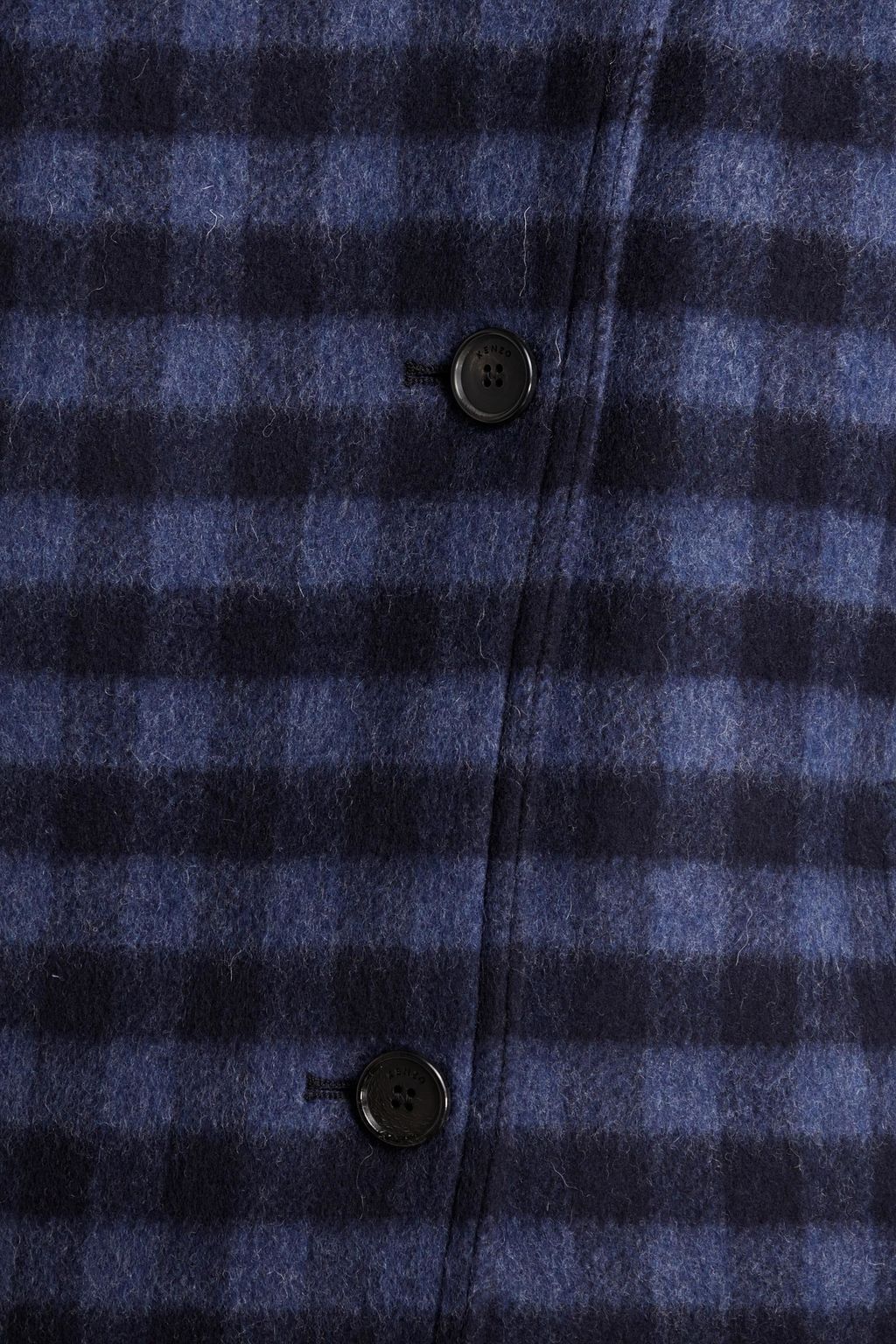 KENZO Checked wool-blend felt jacket