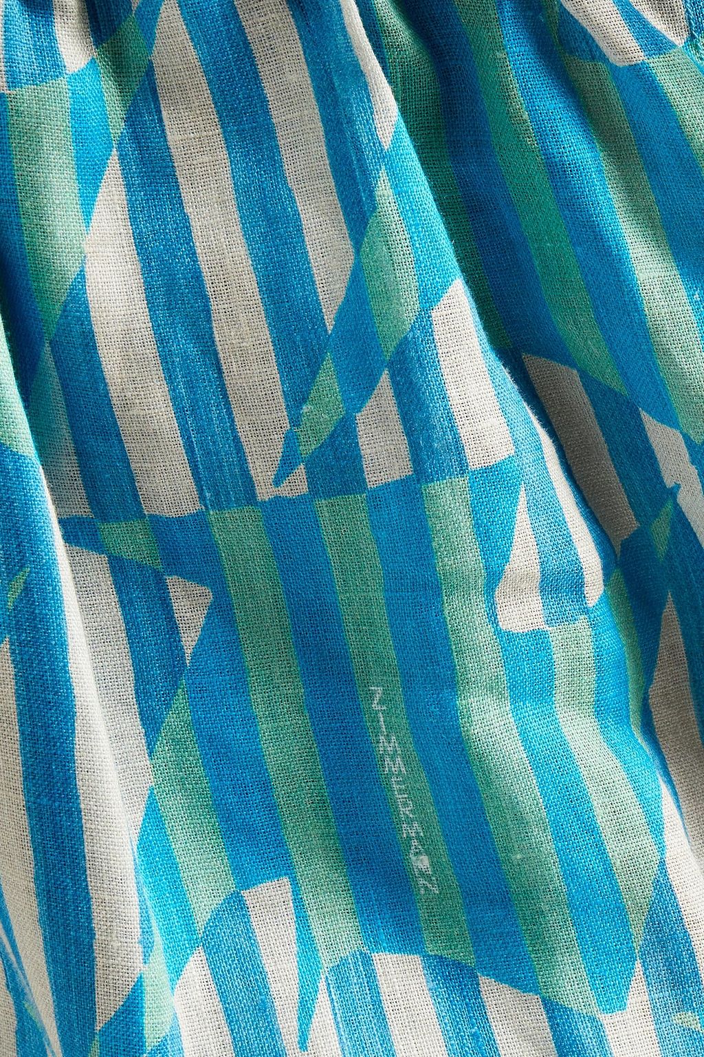 ZIMMERMANN Bedruckte Shorts aus Leinen mit Applikationen