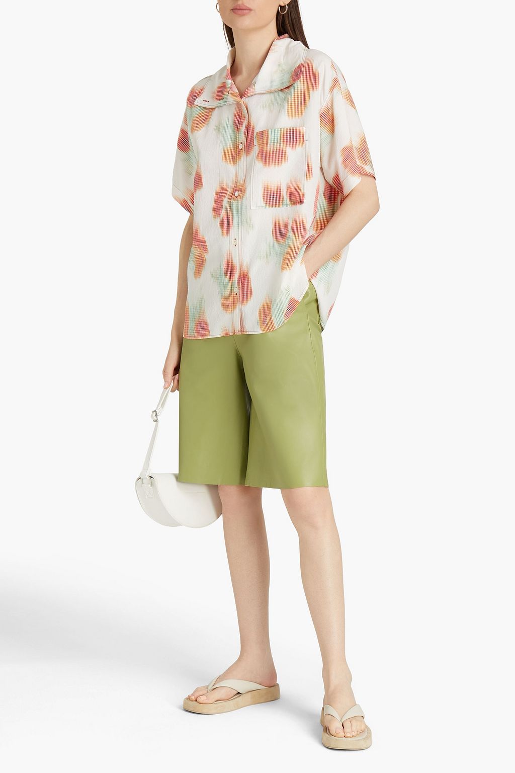 KENZO Printed seersucker shirt