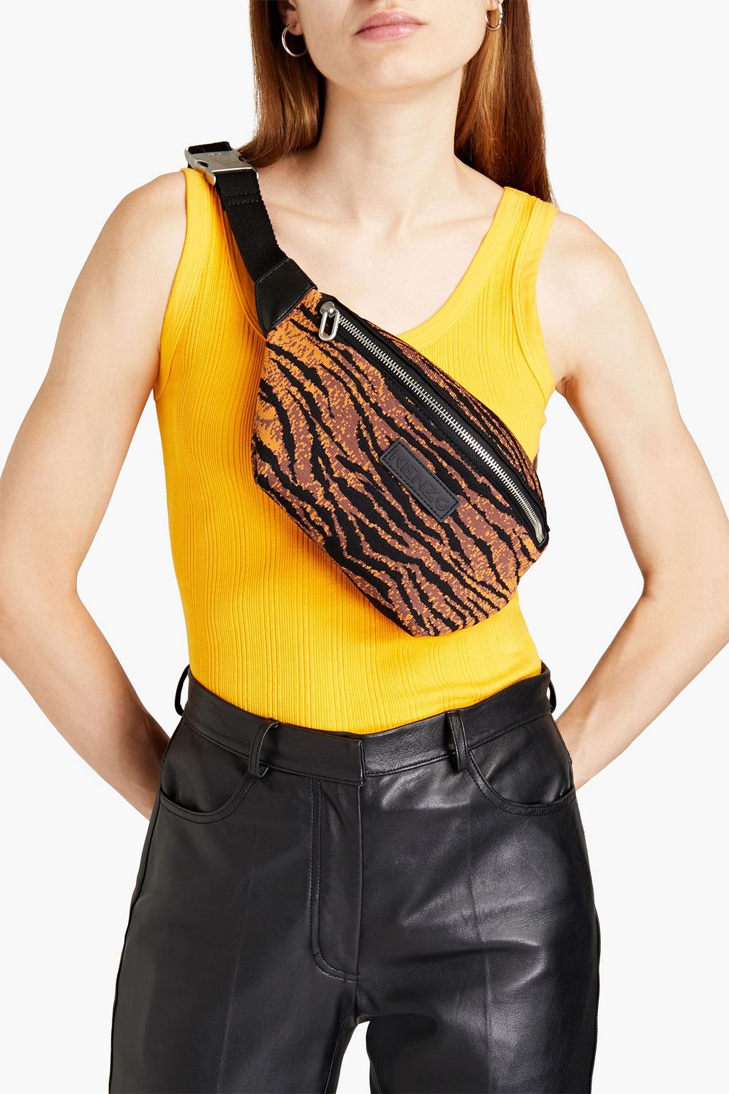 KENZO Tiger-print jacquard belt bag