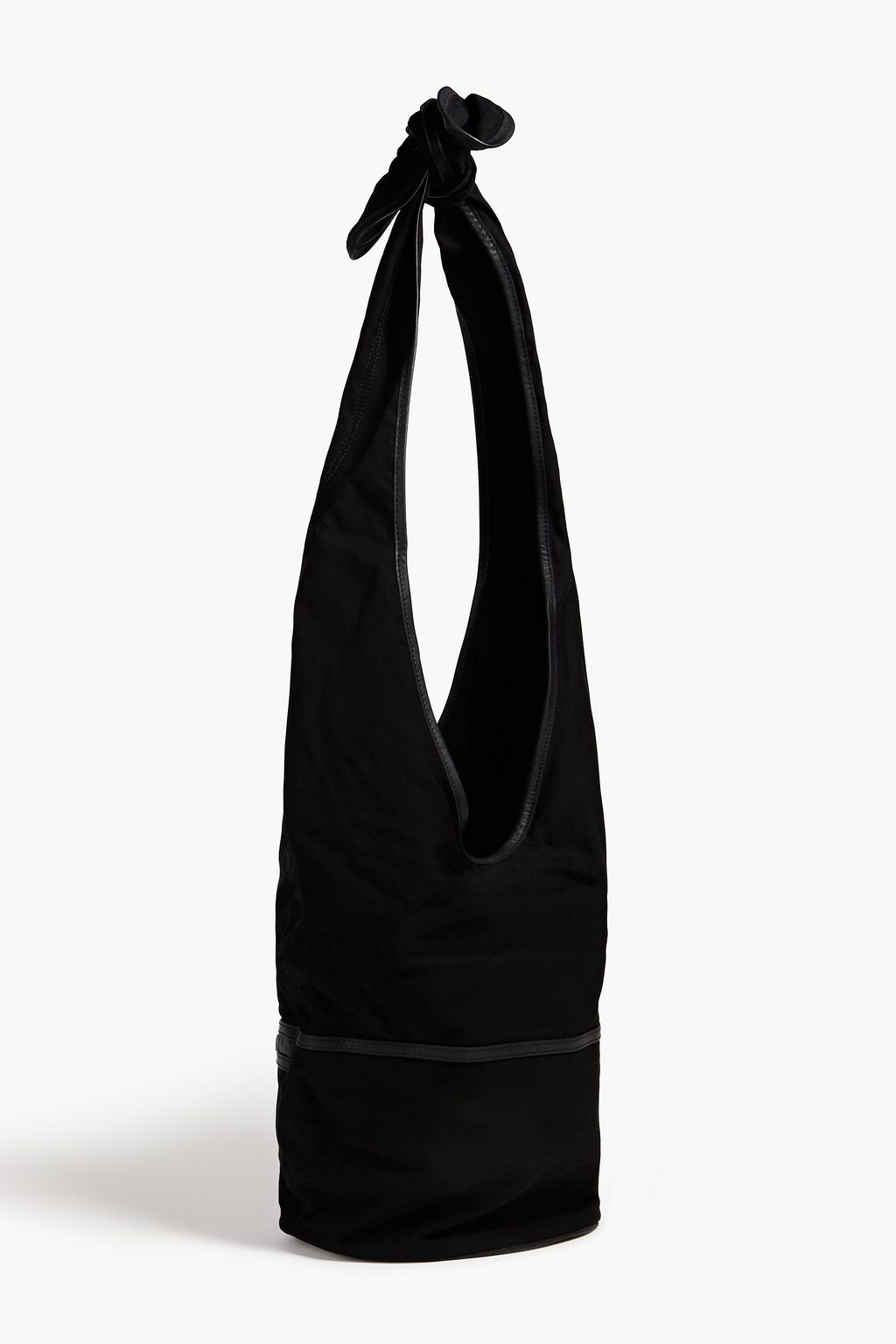 KENZO Leather-trimmed cotton-canvas bucket bag