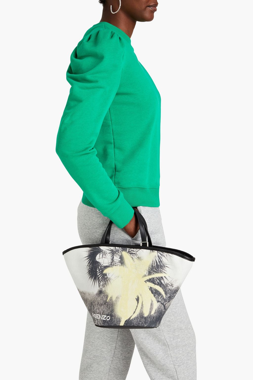 KENZO Printed cotton-canvas tote