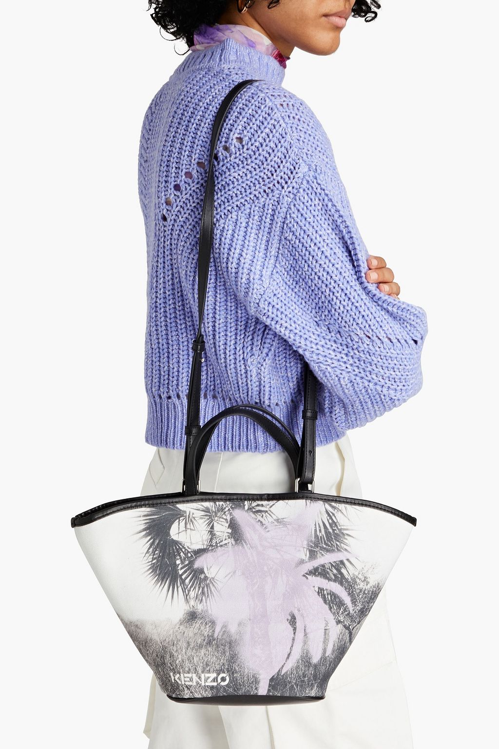 KENZO Printed cotton-canvas tote