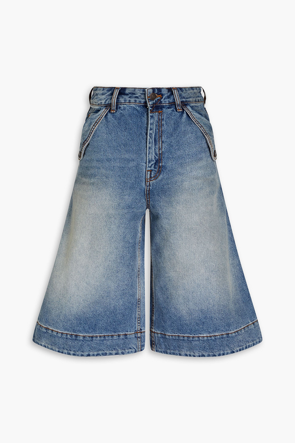 Zimmermann Denim Shorts In Mid Denim