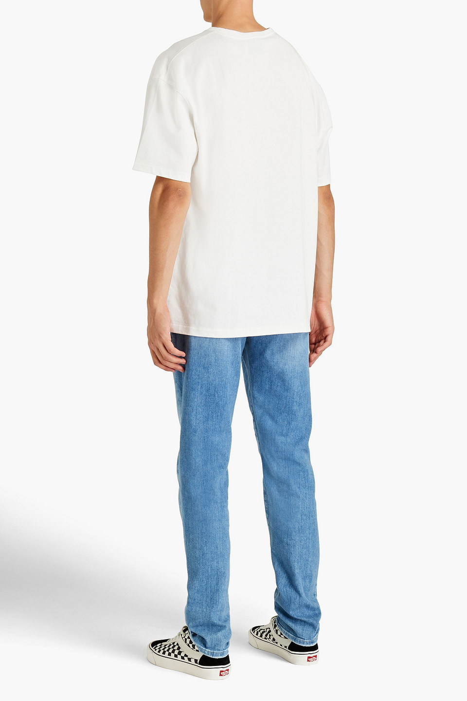 Shop Frame L'homme Athletic Faded Denim Jeans In Light Denim