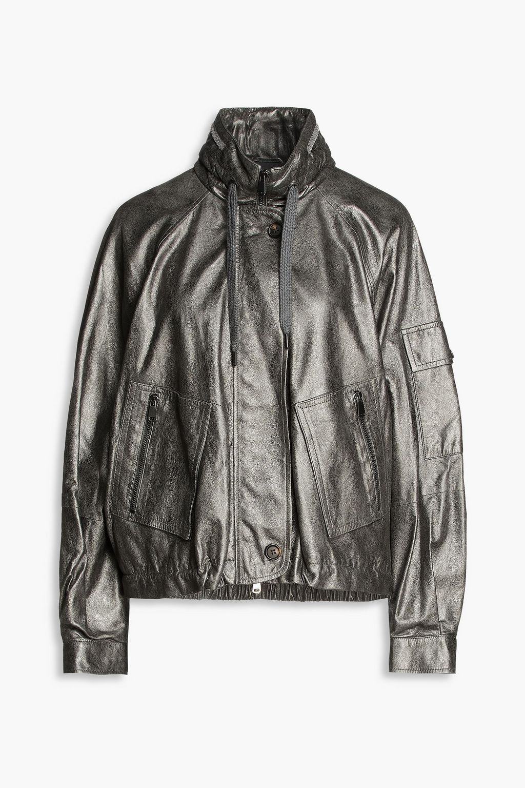 Brunello cucinelli leather jacket sale