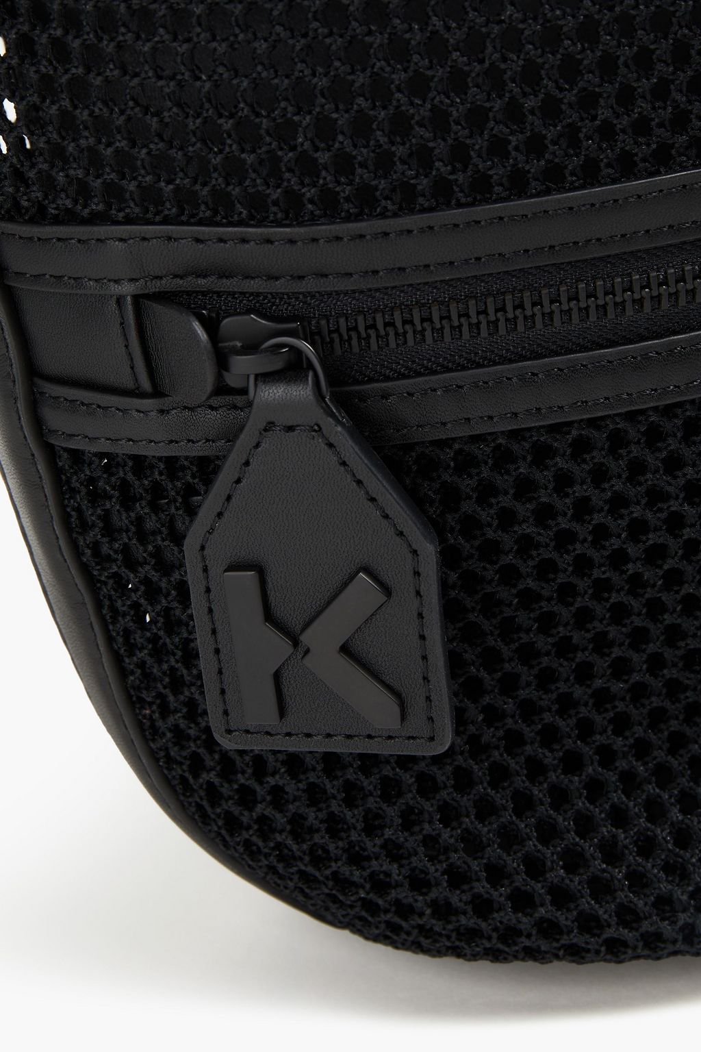 KENZO Leather-trimmed mesh bucket bag