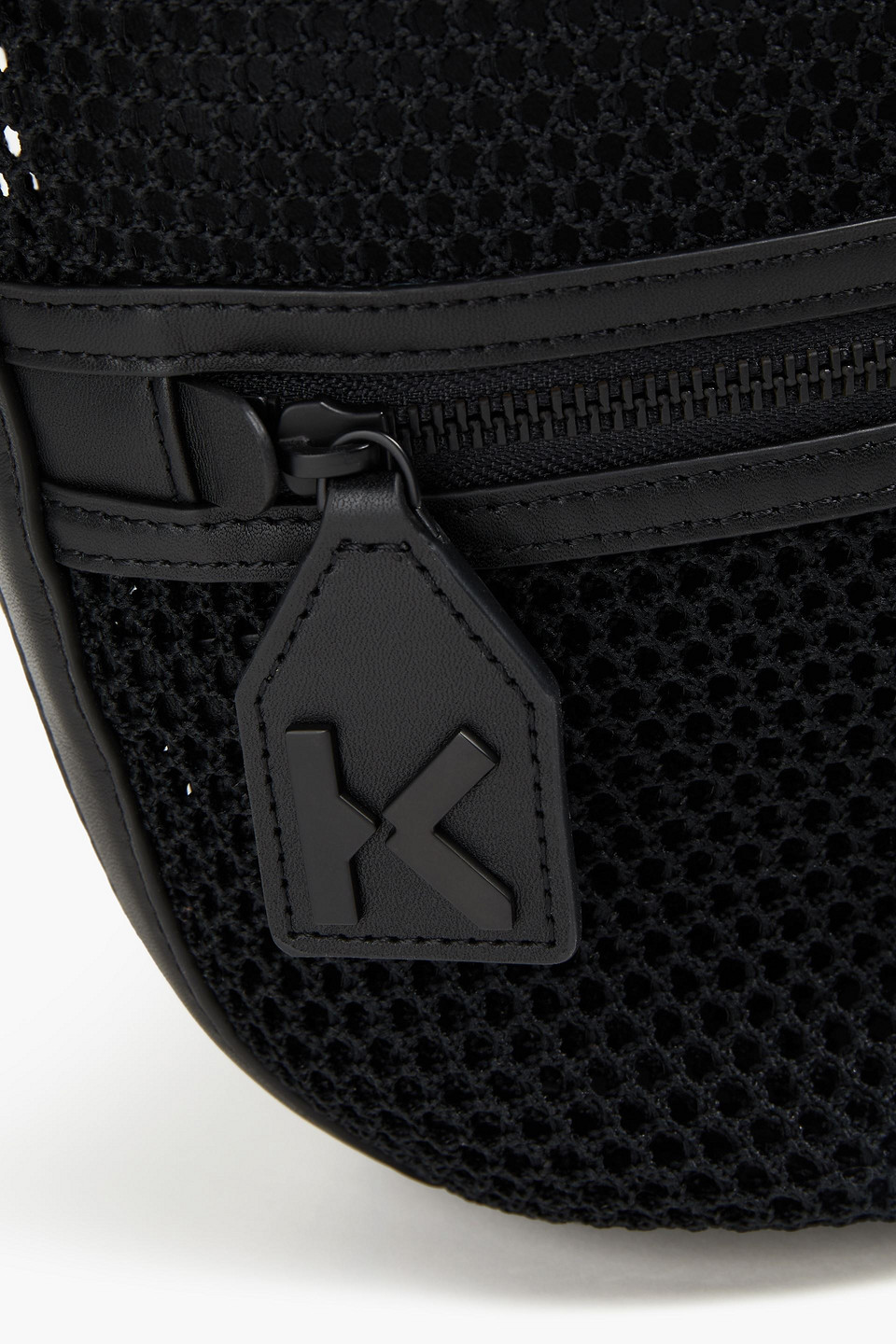 KENZO Leather-trimmed mesh bucket bag | Smart Closet