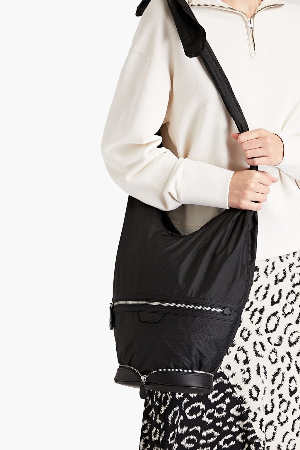 KENZO Logo-appliquéd shell bucket bag