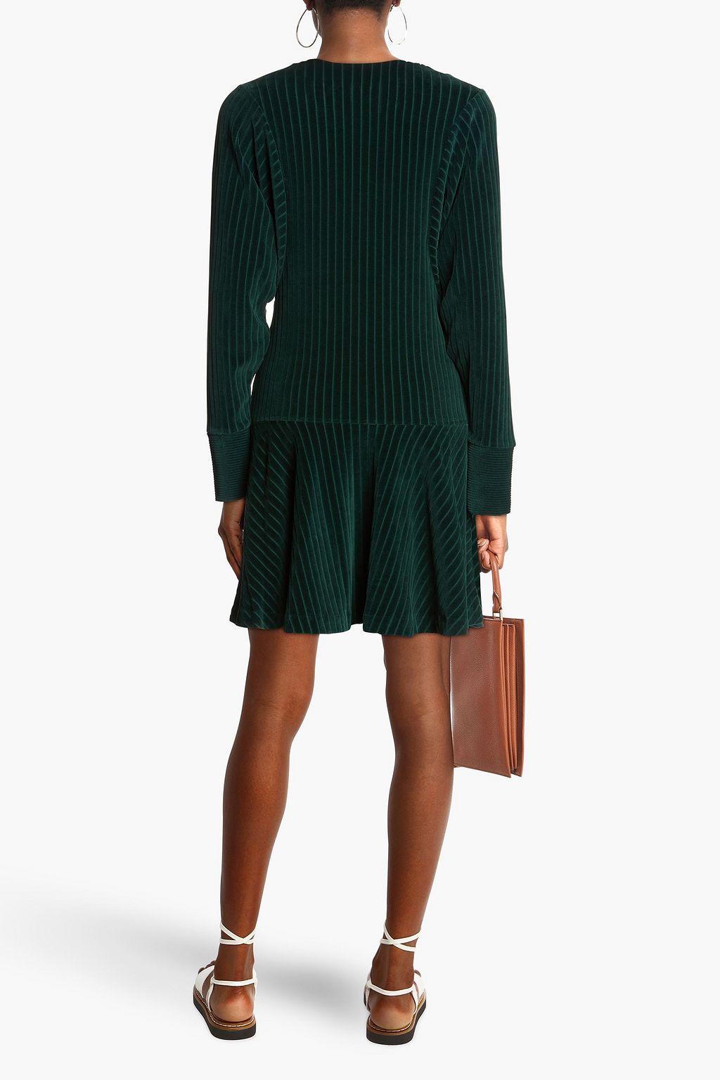 KENZO Fluted cottoncorduroy mini dress THE