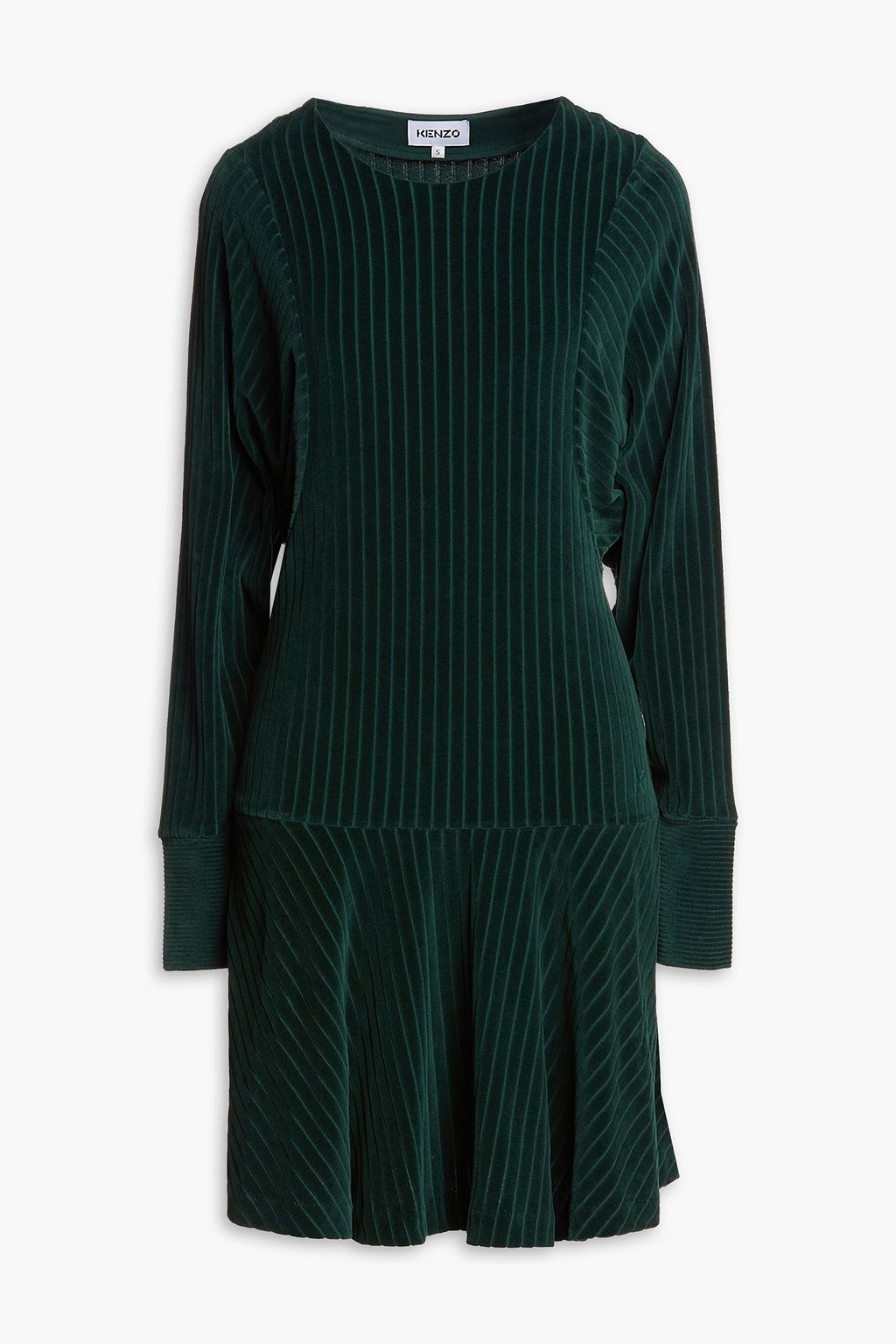 KENZO Fluted cottoncorduroy mini dress THE