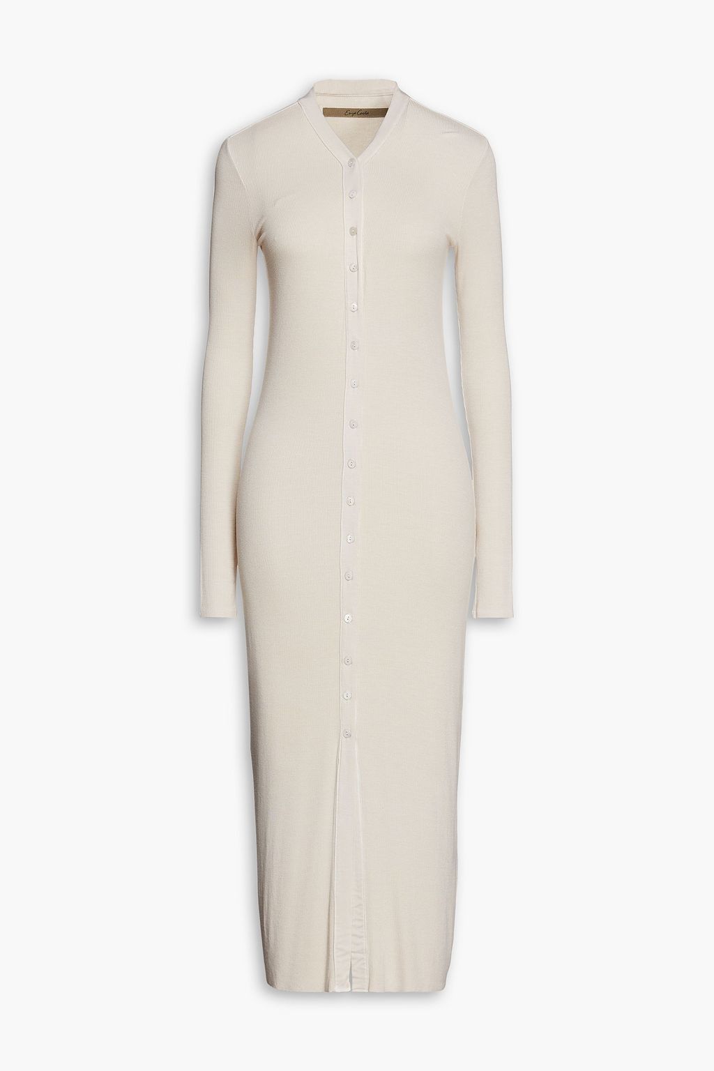 Stone Ribbed jersey midi dress | ENZA 