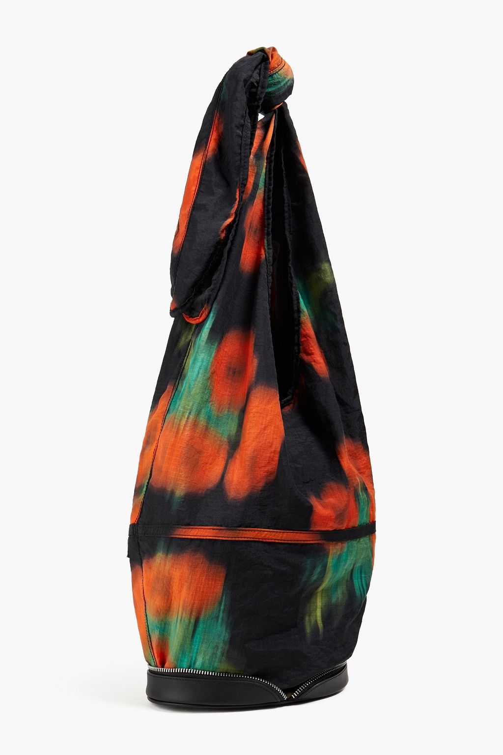KENZO Leather-trimmed printed ripstop shoulder bag