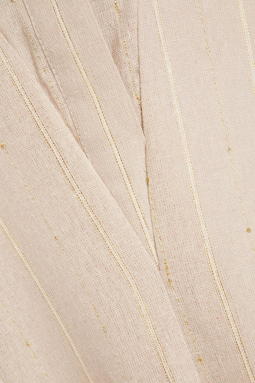 BAMBAH Metallic pinstriped cotton-blend kaftan