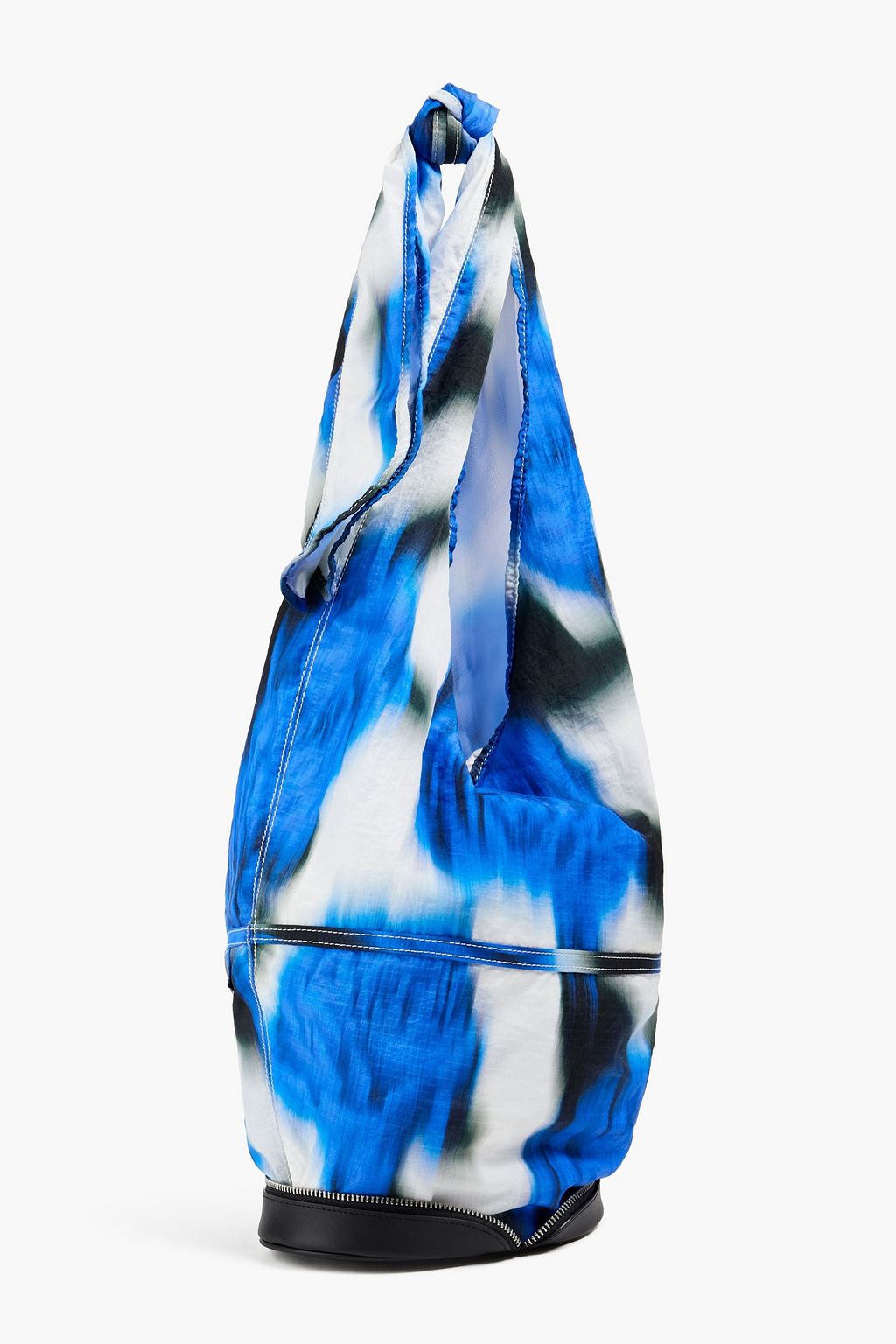 KENZO Leather-trimmed printed ripstop shoulder bag