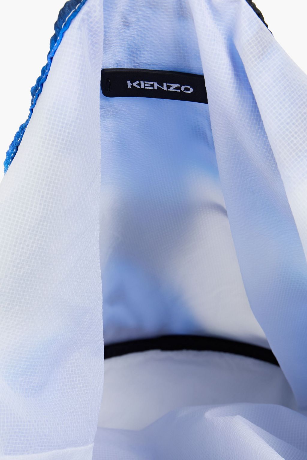 KENZO Leather-trimmed printed ripstop shoulder bag