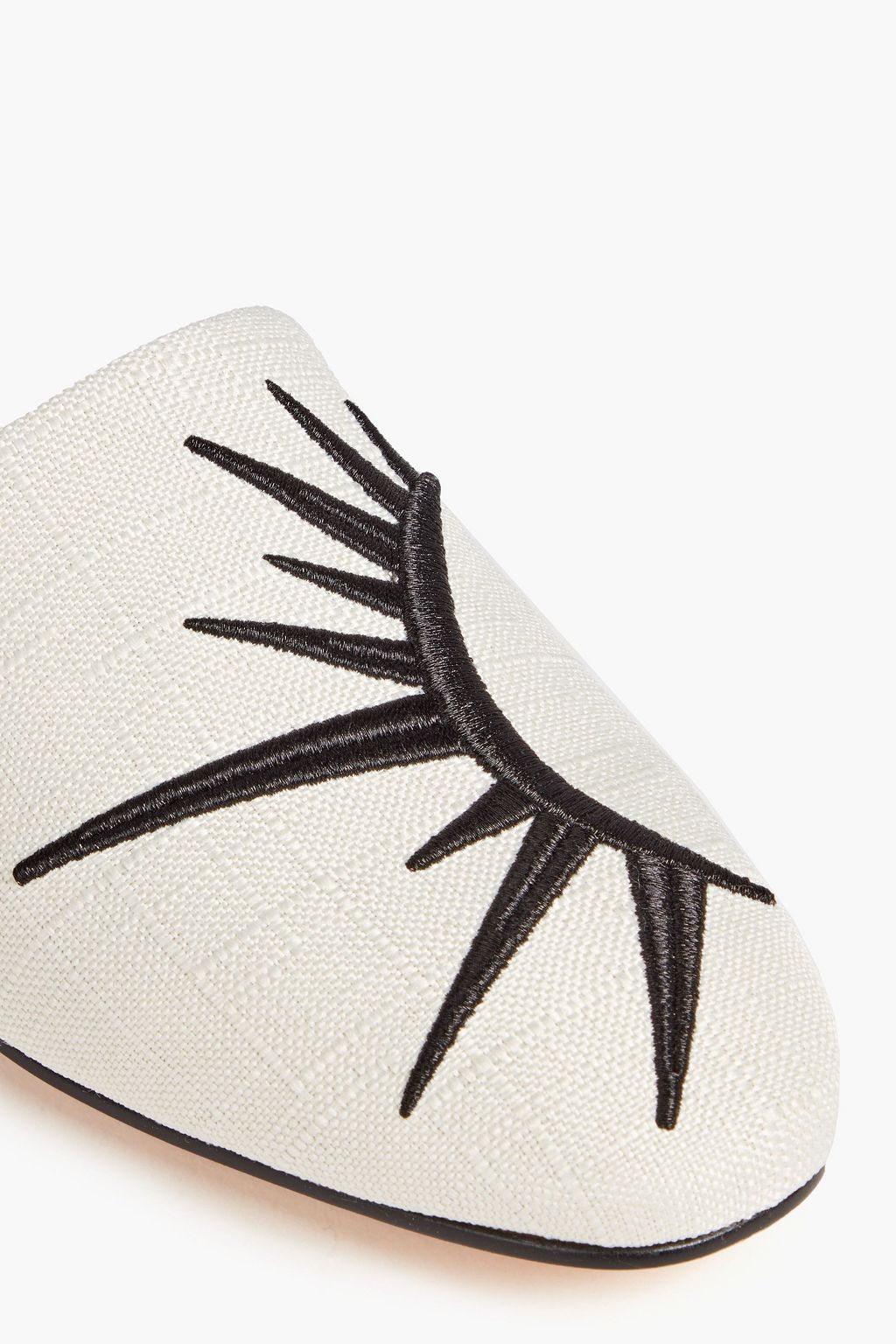 MARA & MINE Soleil embroidered canvas slippers