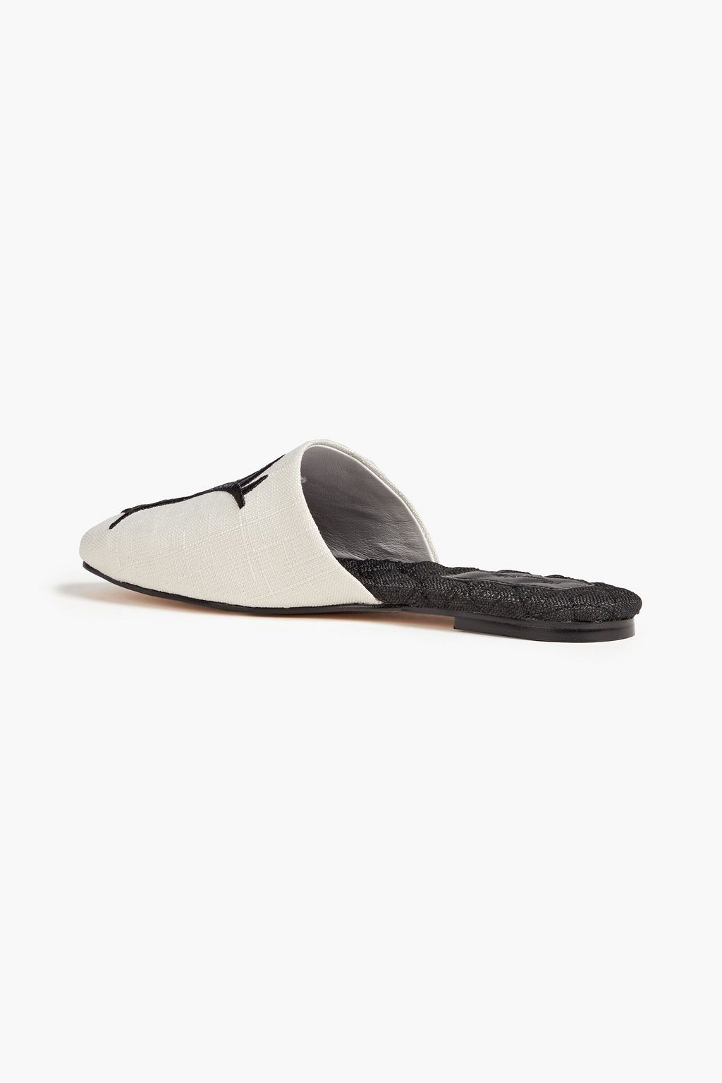 MARA & MINE Soleil embroidered canvas slippers