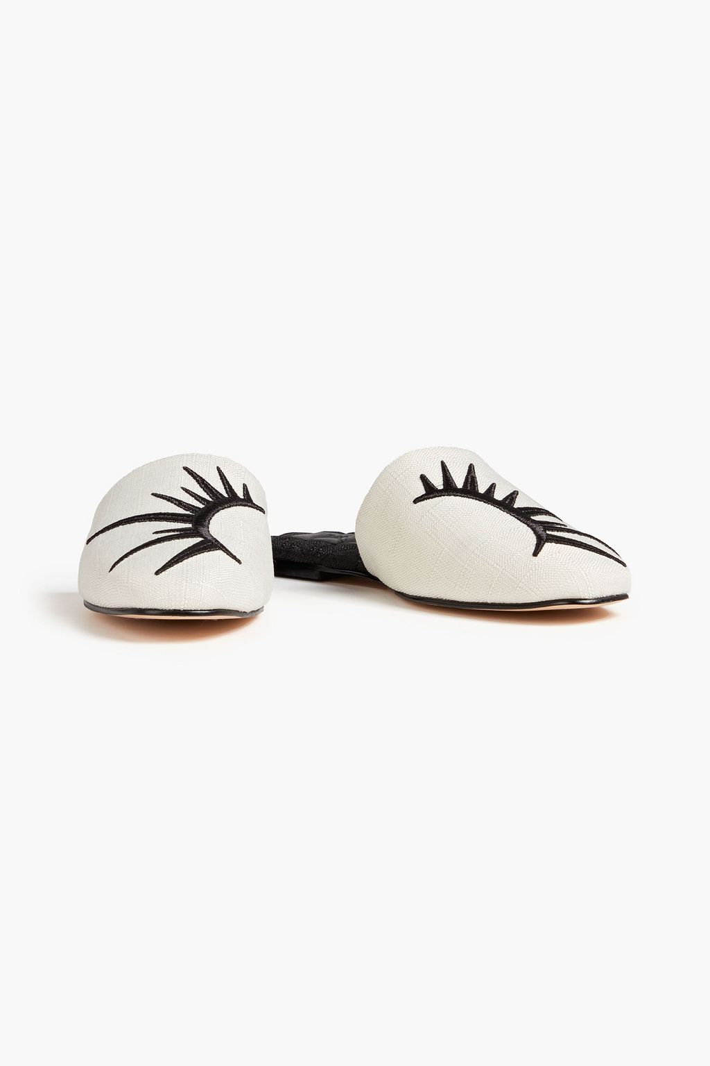 MARA & MINE Soleil embroidered canvas slippers