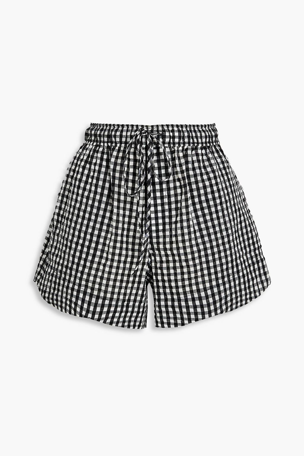 black and white gingham shorts