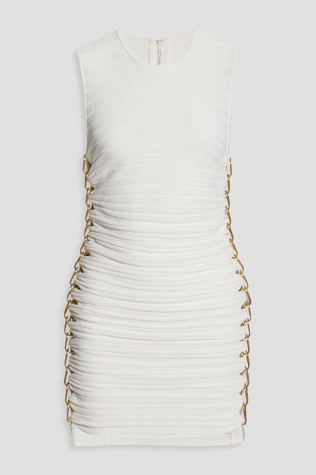 DION LEE Chainembellished ribbedknit mini dress THE