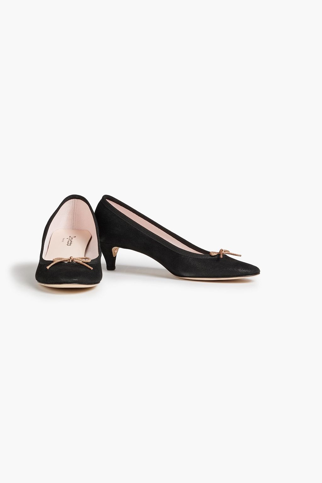 REPETTO Bow-embellished suede pumps