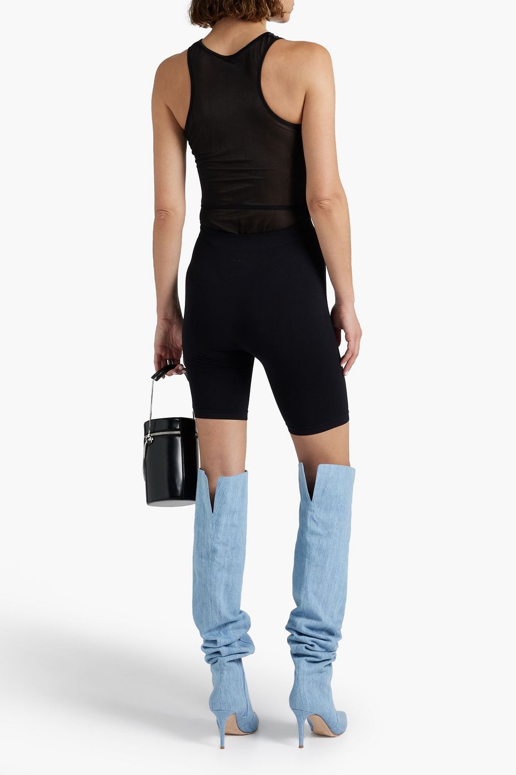 DION LEE 레이어드 메쉬 바디수트