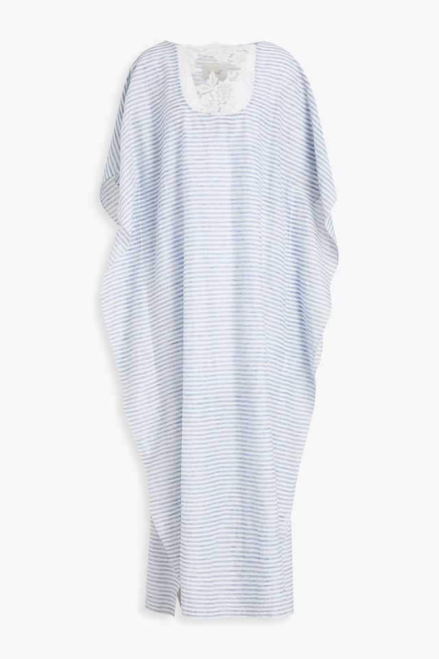 Striped slub woven kaftan
