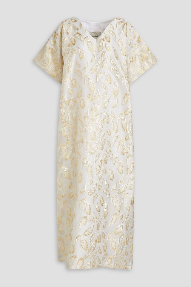 Mira metallic fil coupé kaftan