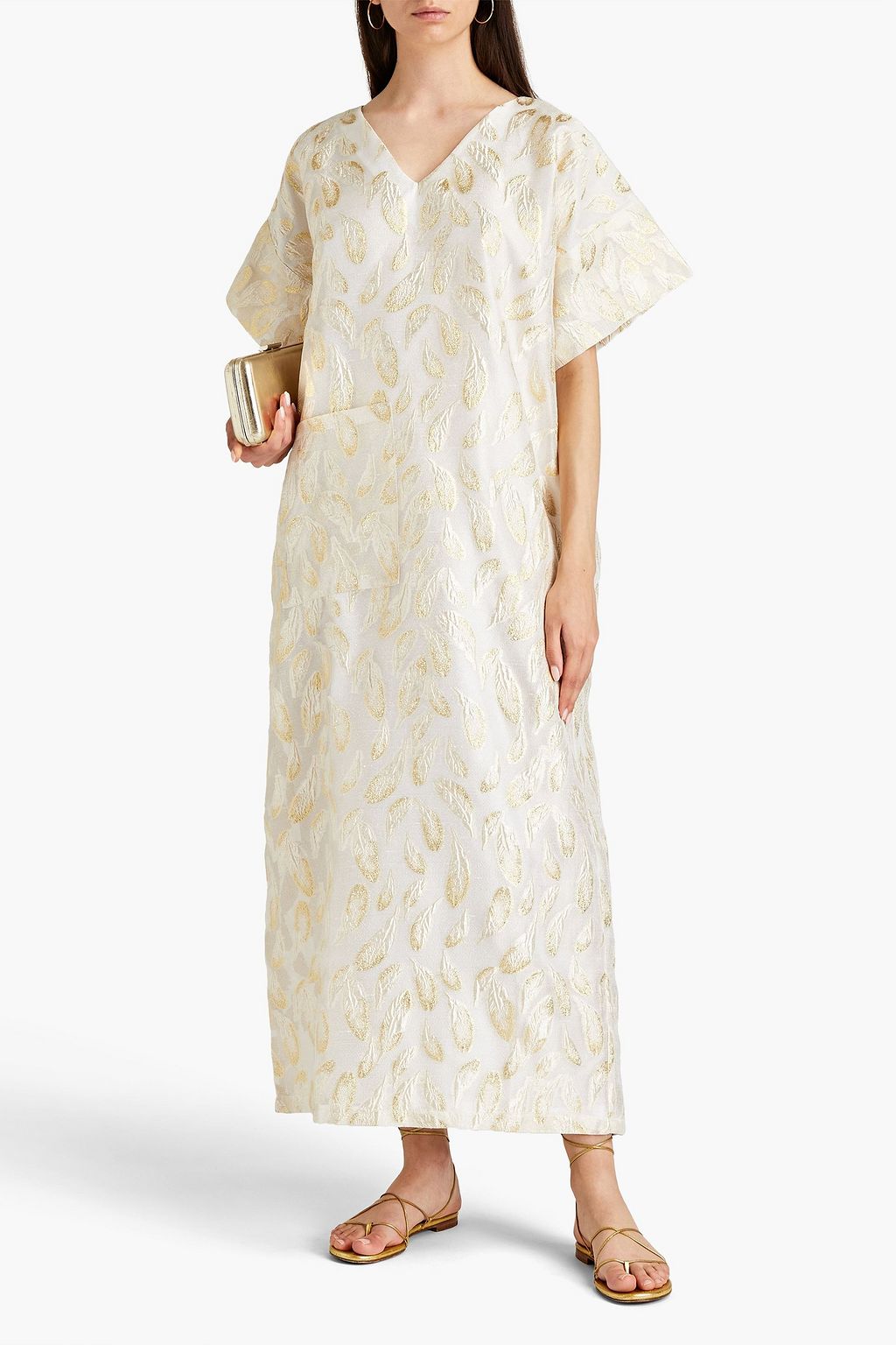 BAMBAH Mira metallic fil coupé kaftan