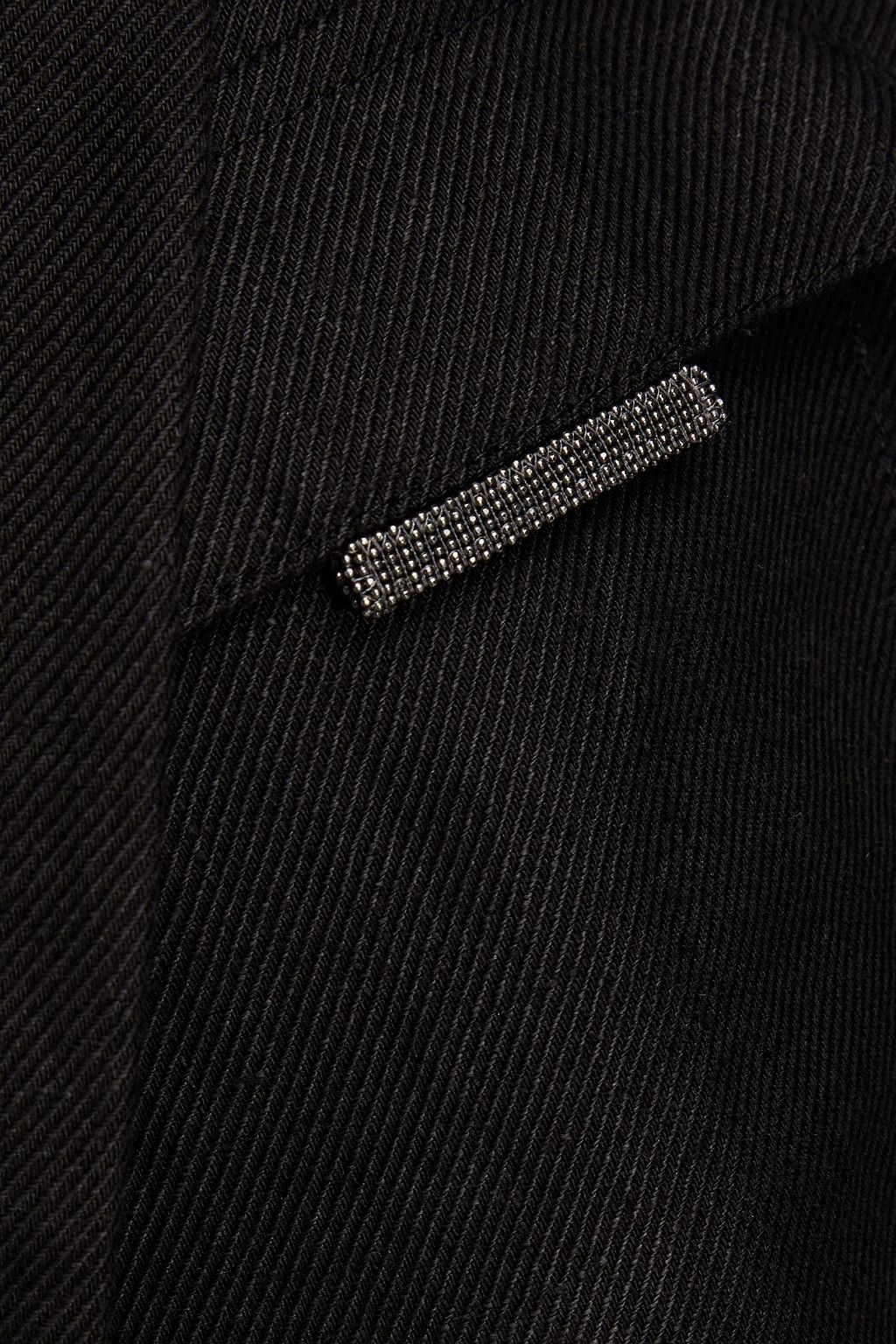 BRUNELLO CUCINELLI Organza-paneled embellished linen-twill blazer